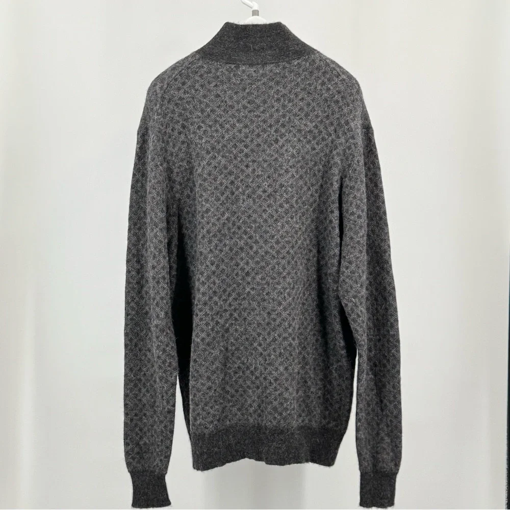 Bobby Jones Men’s Baby Alpaca Gray Quarter Zip Sweater Size XL